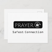 祈りの言葉最も安全なつながりWiFiキリスト教信仰 ポストカード (正面/裏面)