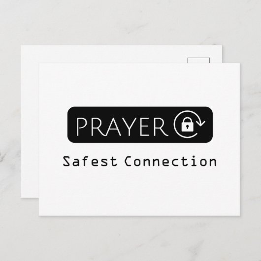 祈りの言葉最も安全なつながりWiFiキリスト教信仰 ポストカード (正面/裏面)