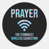 祈りの言葉最強のワイヤレスつながり ラウンドシール (正面)