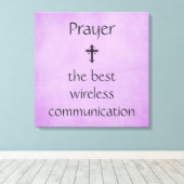 祈りの言葉最高の無線通信プリント キャンバスプリント (インサイチュ (ウッドフロア))