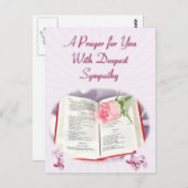 祈りの言葉来の悔やみや弔慰 ポストカード (正面/裏面)