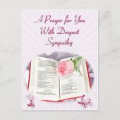 祈りの言葉来の悔やみや弔慰 ポストカード (正面)