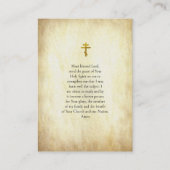 祈りの言葉正教の学生用カード プレイスカード (裏面)