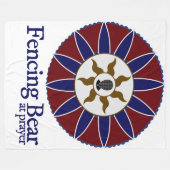 祈りの言葉毛布のくまを囲うこと フリースブランケット (正面(横))