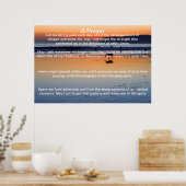 祈りの言葉犬のシルエットポスター ポスター (キッチン)