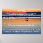 祈りの言葉犬のシルエットポスター ポスター (正面)