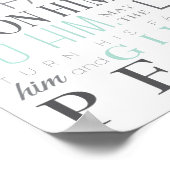 祈りの言葉男の赤ちゃんプリント ポスター (角)