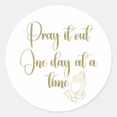 祈りの言葉確認引用文 ラウンドシール (正面)