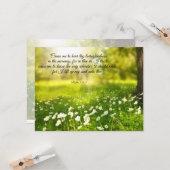 祈りの言葉神のご案内、春シーンカード カード (正面/裏面インサイチュ)