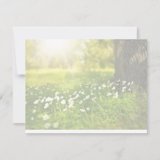 祈りの言葉神のご案内、春シーンカード カード (裏面)