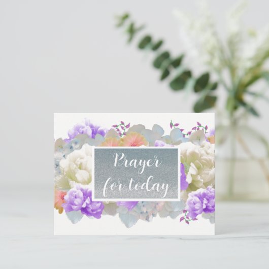 祈りの言葉聖なる書物、 経典今日のフェイクグリッター葉書 シーズンポストカード (スタンド正面)