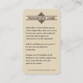 祈りの言葉聖ヨセフとイエスの聖札 プレイスカード (裏面)