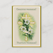 祈りの言葉聖ヨハネChrysostomが付いているPaschaの神聖なカード 名刺 (正面)