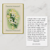 祈りの言葉聖ヨハネChrysostomが付いているPaschaの神聖なカード 名刺 (正面/裏面)