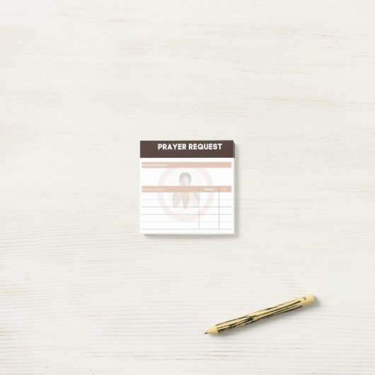 祈りの言葉要求の投稿メモ ポストイット (デスク上)