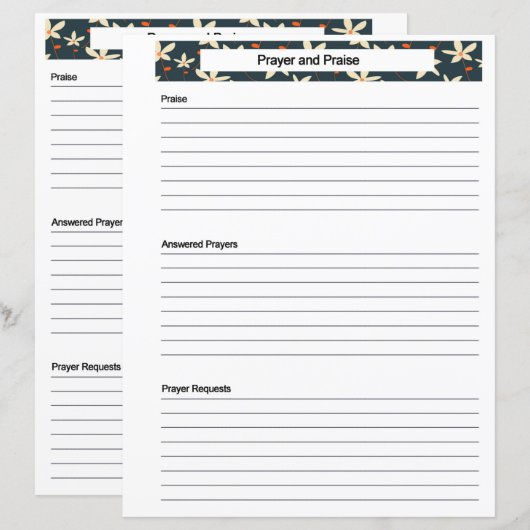 祈りの言葉要求ページ (正面/裏面)