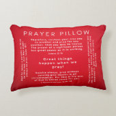 祈りの言葉赤と白枕 アクセントクッション (正面)
