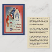 祈りの言葉軍隊賛美ヴァージンメアリーホリーカード 名刺 (正面/裏面)