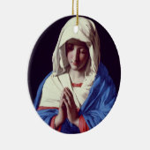 祈りの言葉1640-50年のヴァージン(キャンバスの油) セラミックオーナメント (右)