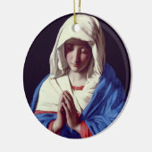 祈りの言葉1640-50年のヴァージン(キャンバスの油) セラミックオーナメント (左)