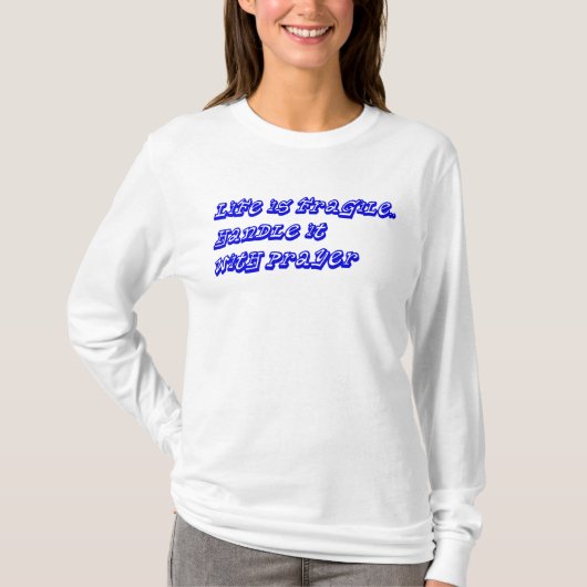 祈りの言葉_でハンドル Tシャツ (正面)