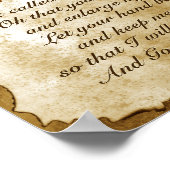 祈りの言葉・オブ・ジェイベズ1クロニクル4:10, Bible Verse ポスター (角)