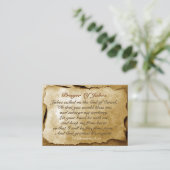 祈りの言葉・オブ・ジェイベズ1クロニクル4:10, Bible Verse 名刺 (スタンド正面)