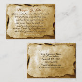 祈りの言葉・オブ・ジェイベズ1クロニクル4:10, Bible Verse 名刺 (正面/裏面)