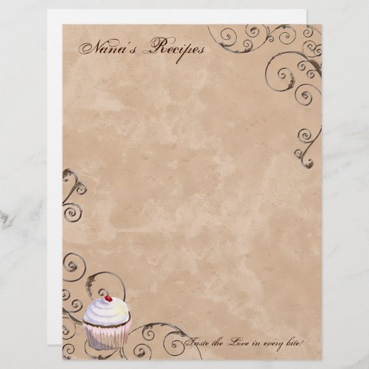 祈りの言葉&チョコレートウーマンのレシピページ用バインダー (正面/裏面)