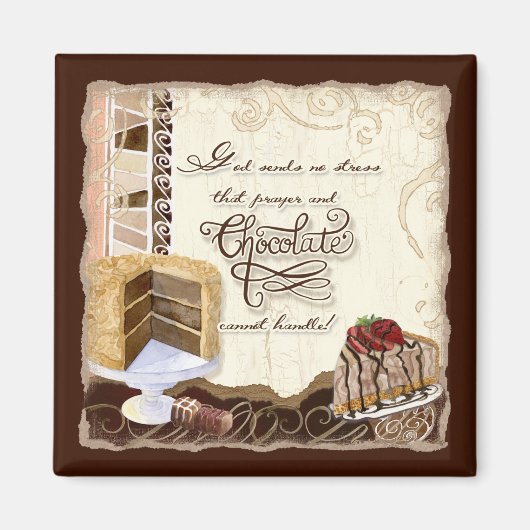 祈りの言葉&チョコレートマグネット マグネット (正面)