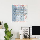 祈りの言葉 ポスター (ホームオフィス)