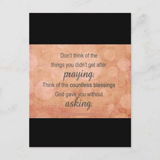 祈りの言葉 ポストカード (正面)