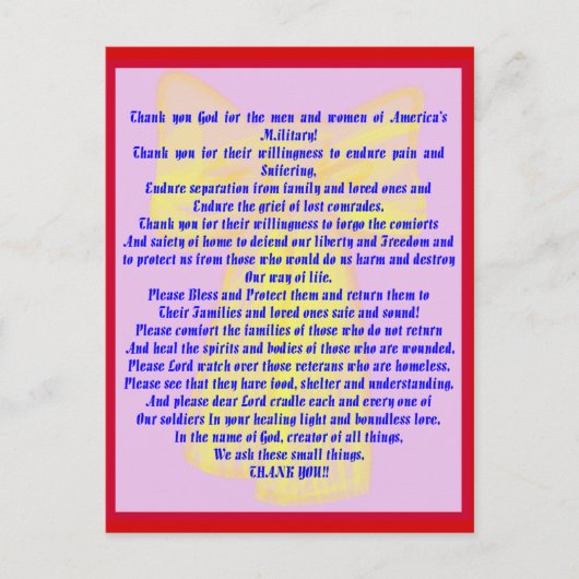 祈りの言葉 ポストカード (正面)