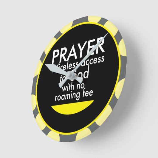 祈りの言葉 – ワイヤレス ラウンド壁時計 (傾斜)