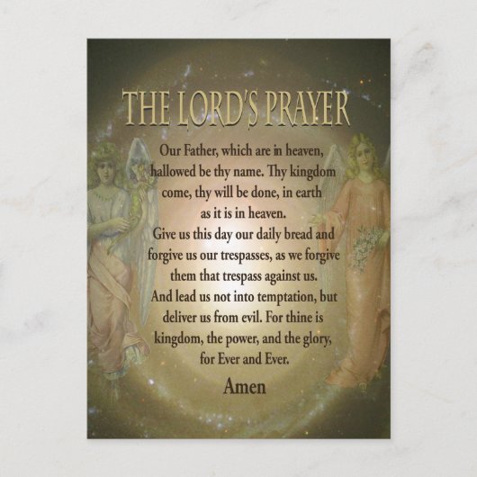 祈りの言葉 – 主の祈りの言葉 ポストカード (正面)