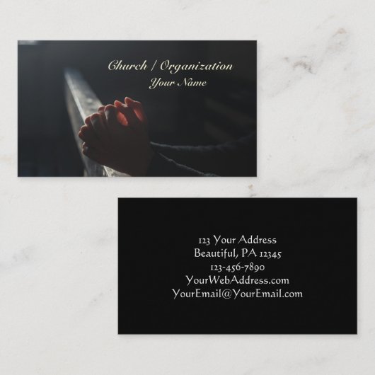 祈りの言葉 名刺 (正面/裏面)