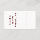 祈りの言葉 名刺 (裏面)