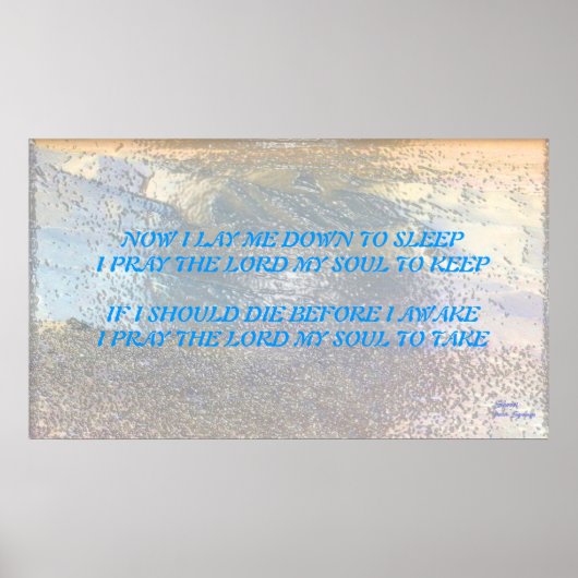 祈りの言葉...寝るために横に寝た ポスター (正面)