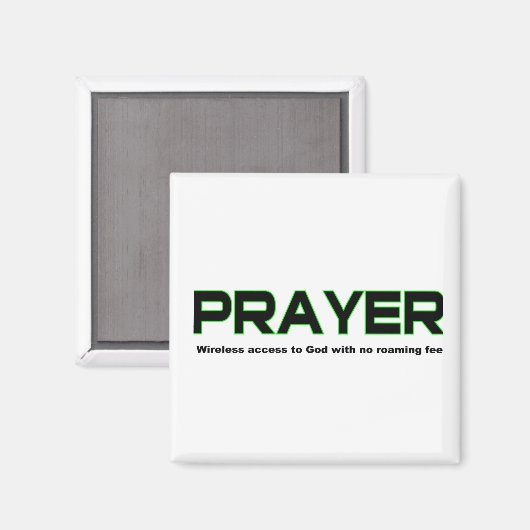 祈りの言葉、神のキリスト教の贈り物へのワイヤレスアクセス マグネット (正面/裏面)