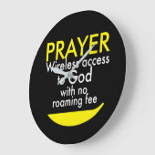 祈りの言葉 – 神へのワイヤレスアクセス ラージ壁時計 (傾斜)