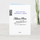 祈りの言葉 – 青いアジサイカスタマイズ-任意の大事な行事 カード (裏面)