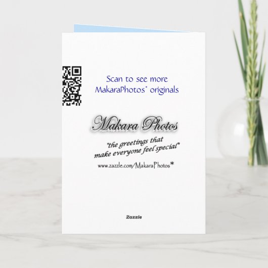 祈りの言葉 – 青いアジサイカスタマイズ-任意の大事な行事 カード (裏面)