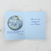 祈りの言葉 – 青いアジサイカスタマイズ-任意の大事な行事 カード (内部)