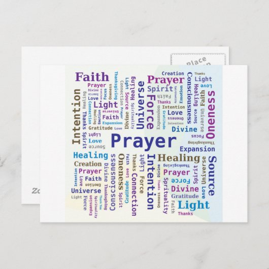 祈りの言葉(Word) 数々の Cloud-colored ポストカード (正面/裏面)