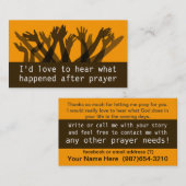 祈りの言葉Testimony.Ministry.Praiseのレポートのハンドアウト 名刺 (正面/裏面)