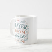 祈りは恵みへの扉を開く キリスト教の名言 コーヒーマグカップ (正面左)