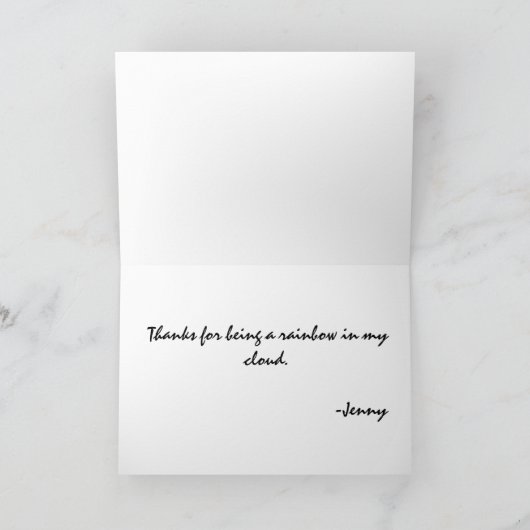 祈りをありがとう フラワーのイラスト サンキューカード (内部)