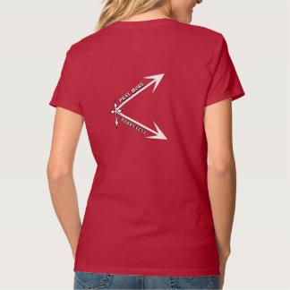 祈りをもっと、憂いを少なく キリスト教の矢のデザイン信仰 Tシャツ