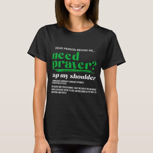 祈りを必要とする人に肩を叩かれる キリスト教の男性女性 (o tシャツ (正面)