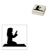 祈りを捧げる少女の美術スタンプ ラバースタンプ (押印)